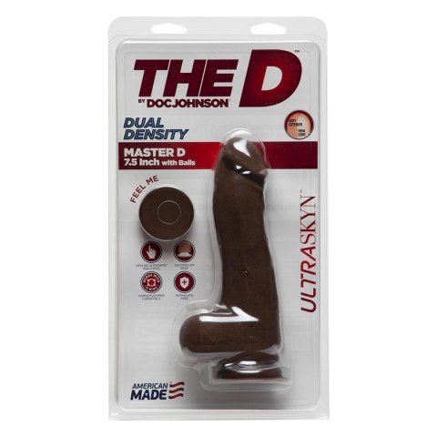 Doc Johnson - Realistyczne dildo z jądrami Master D 19 cm