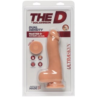 Doc Johnson - Realistyczne dildo z jądrami Master D 19 cm