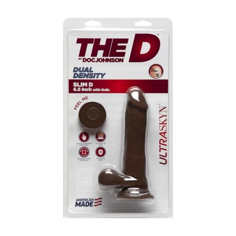 Doc Johnson - Realistyczne dildo z jądrami Slim D 15 cm