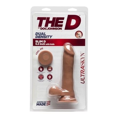 Doc Johnson - Realistyczne dildo z jądrami Slim D 15 cm