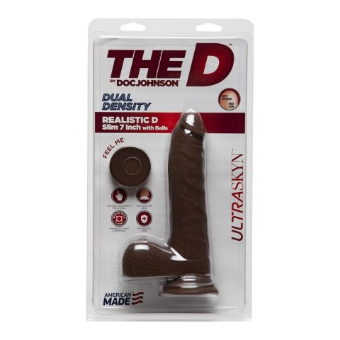 Doc Johnson - Realistyczne dildo z jądrami Slim D 18 cm