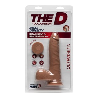 Doc Johnson - Realistyczne dildo z jądrami Slim D 18 cm