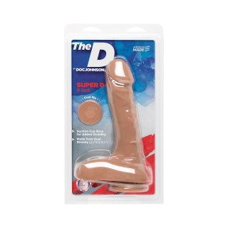 Doc Johnson - Realistyczne dildo z jądrami i przyssawką Super D 22 cm