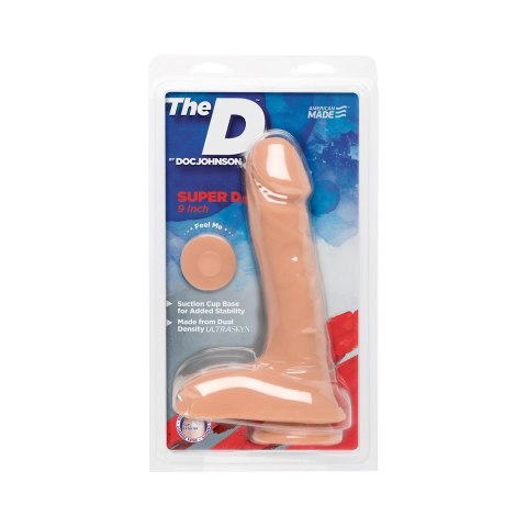 Doc Johnson - Realistyczne dildo z jądrami i przyssawką Super D 22 cm