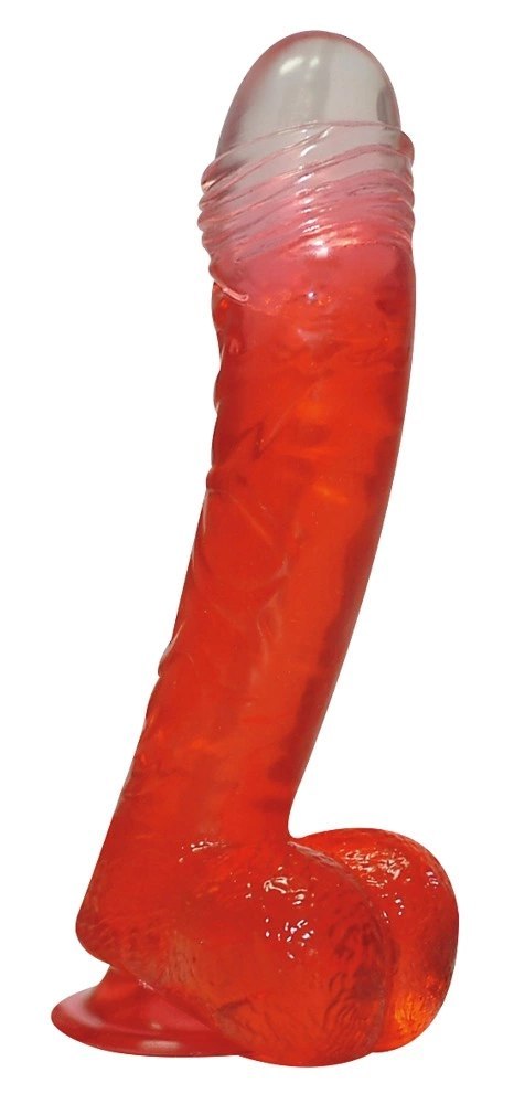 NMC - Naturalne Dildo Elastyczne W Kolorze Czerwonym 17cm