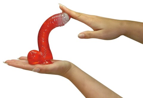 NMC - Naturalne Dildo Elastyczne W Kolorze Czerwonym 17cm