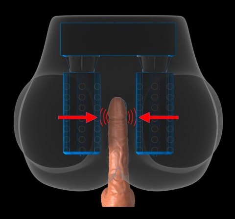 PDX Elite - Realistyczny Brązowy Tors Masturbator Na Pieska Z Silnikiem