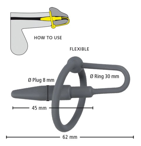 Penisplug - 2in1 Pierścień Na Penisa I Dylator W Jednym