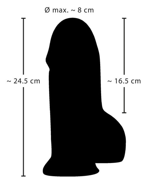 Realistixxx - Naturalne Dildo Z Żyłami Żołędziem I Jądrami 24.5cm