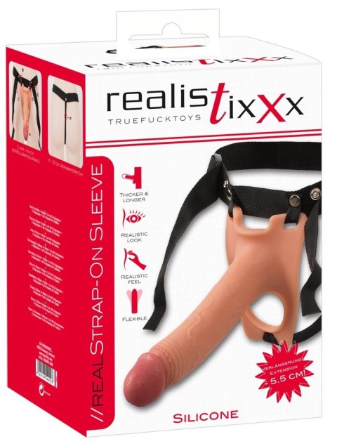 Realistixxx - Uprząż Strap-On Z Naturalnym Dildo 19,5cm