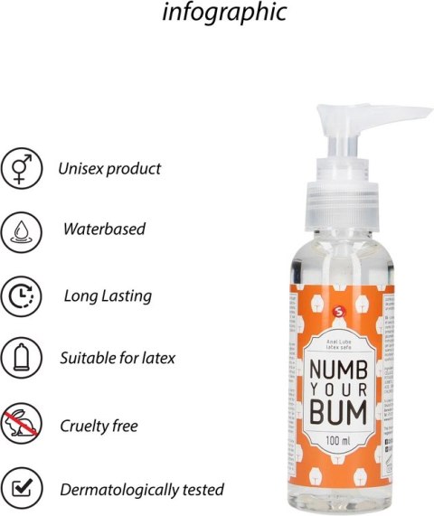 S-line by Shots - Lubrykant do seksu analnego Numb Your Bum 100 ml