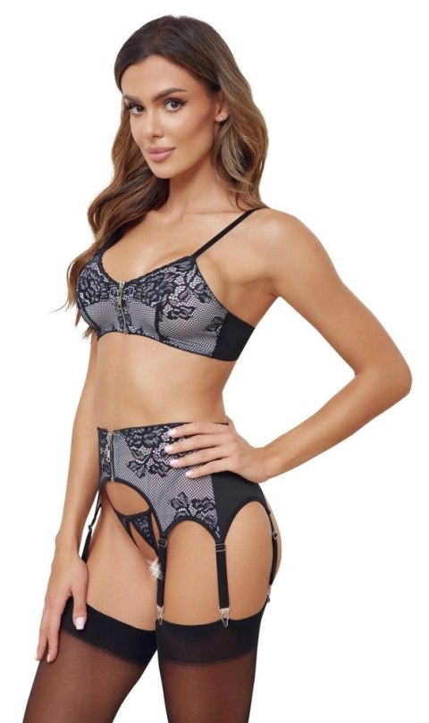 Cottelli LINGERIE - Seksowny 3-Częściowy Set Z Delikatną Koronką XL