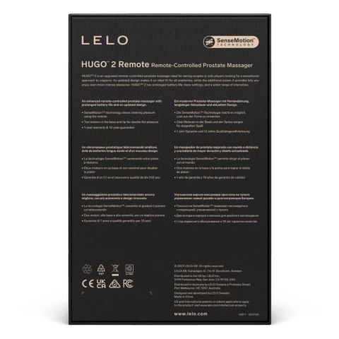 LELO - Hugo 2 Remote- zdalnie sterowany masażer prostaty zielony