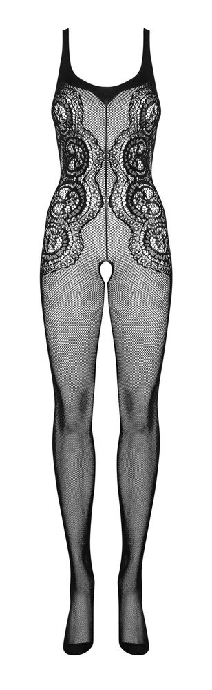 Obsessive - Czarne Siatkowe Bodystocking Bez Krocza G335 S-L