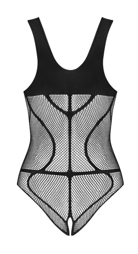 Obsessive - Seksowne Czarne Siateczkowe Body Bez Krocza B336 S-L