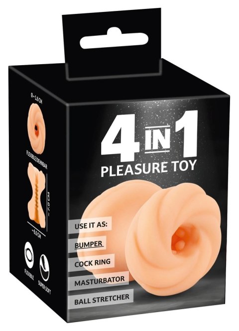 You2Toys - 4w1 Masturbator Pierścień Na Penisa I Jądra I Bufor