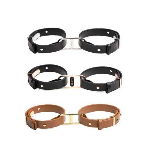 Crave - ICON Cuffs Eleganckie mankiety czarne z różowym złotem