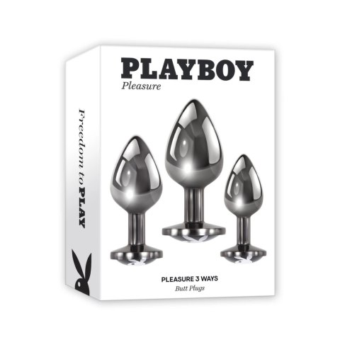 Playboy Pleasure - Zestaw korków analnych Pleasure 3 - 3 sztuki