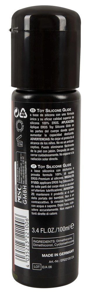 EROS - Lubrykant Do Zabawek Erotycznych Toy Silicone Glide 100 ml