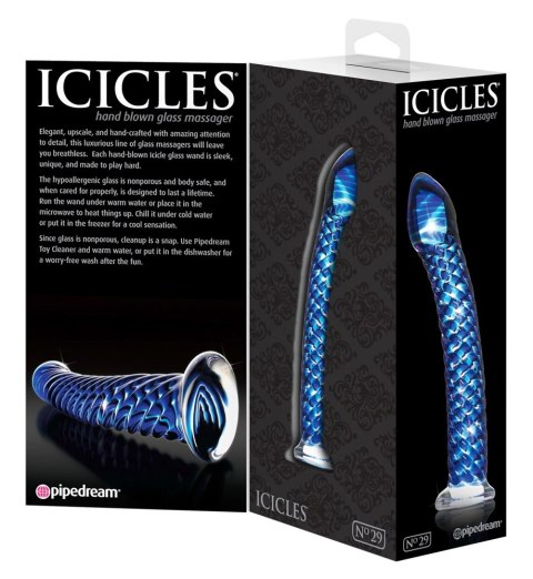 Icicles - Ekskluzywne Zakrzywione Szklane Dildo