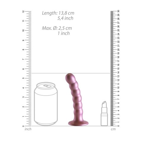 Ouch! - Silikonowe dildo z koralikami - 13 cm