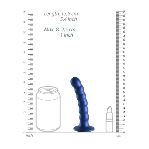 Ouch! - Silikonowe dildo z koralikami - 13 cm