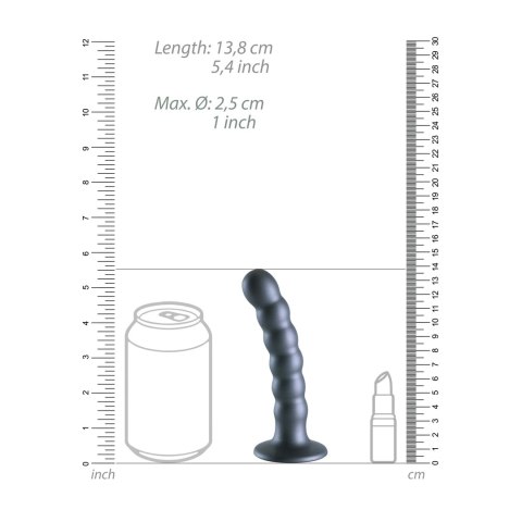 Ouch! - Silikonowe dildo z koralikami - 13 cm