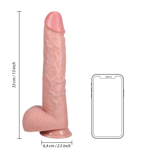 RealRock - Extra duże realistyczne dildo z jądrami 33 cm