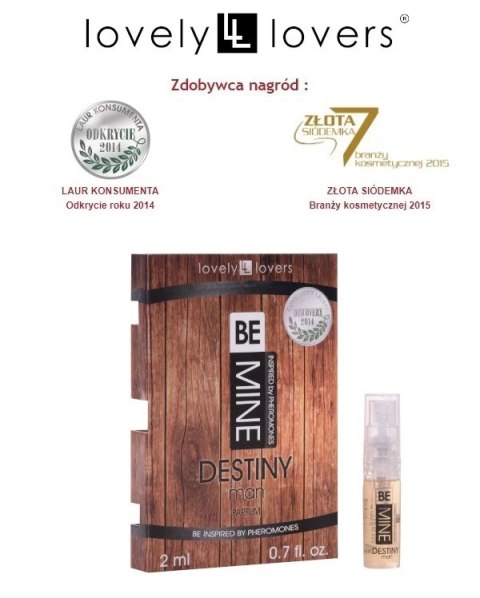 Lovely Lovers - Kieszonkowe Męskie Perfumy Z Feromonami Zapachowymi (I-L-Molecules Formula) 2ml