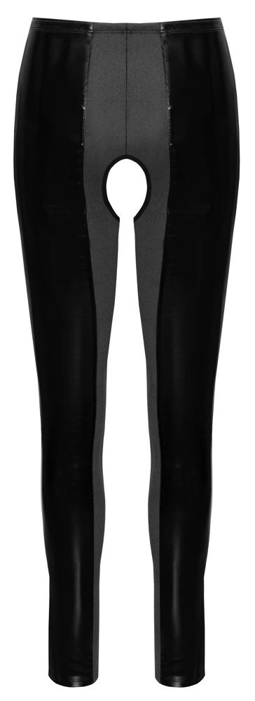 Black Level - Vinylowe Legginsy Bez Kroku Czarne S