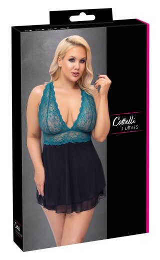 Cottelli CURVES - Babydoll Z Koronkową Górą I Siateczkową Spódnicą XL