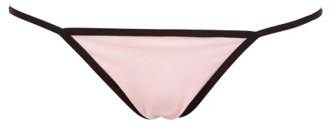 Cottelli LINGERIE - Seksowna Różowa Koszulka Nocna Z Koronką + Stringi L