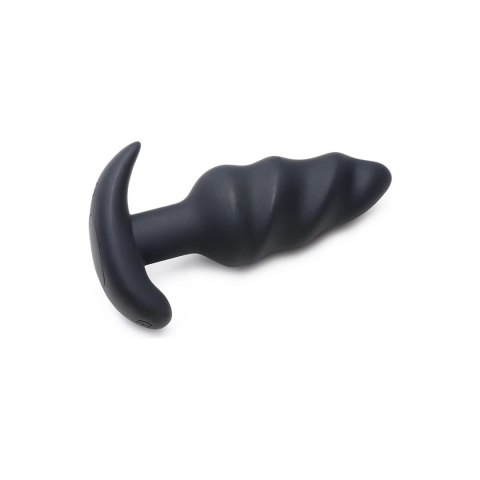 Vibrating Silicone Swirl Butt Plug with Remote Control Xr Brands