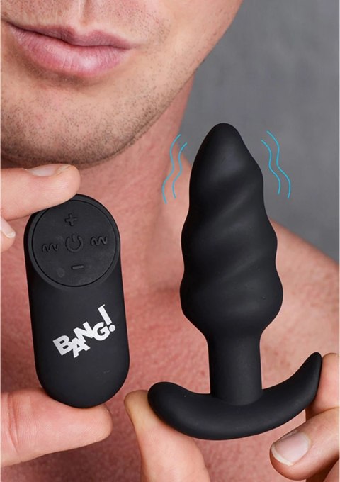 Vibrating Silicone Swirl Butt Plug with Remote Control Xr Brands