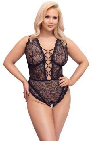 Cottelli CURVES - Seksowne Koronkowe Body Z Dodatkami Różowego Złota 95F/2XL