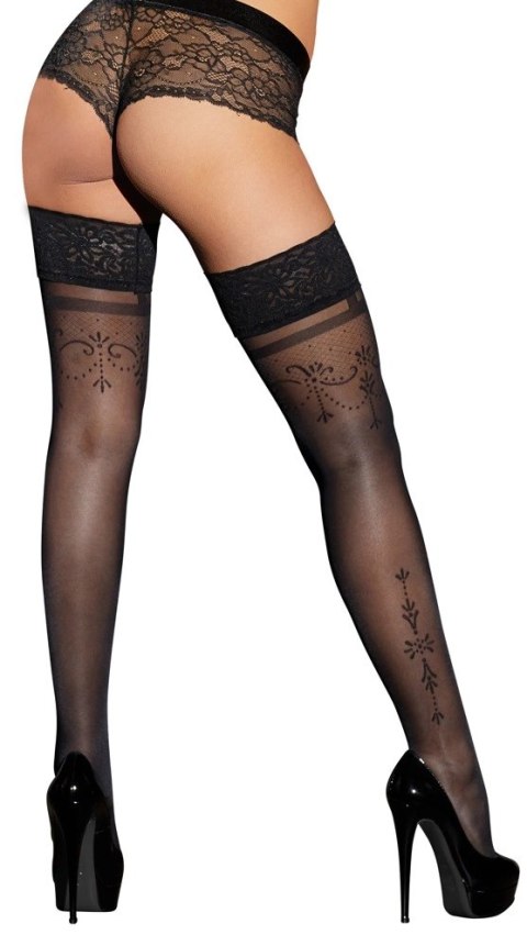 Cottelli LEGWEAR - Seksowne Pończochy Z Koronką I Eleganckimi Wzorami 3