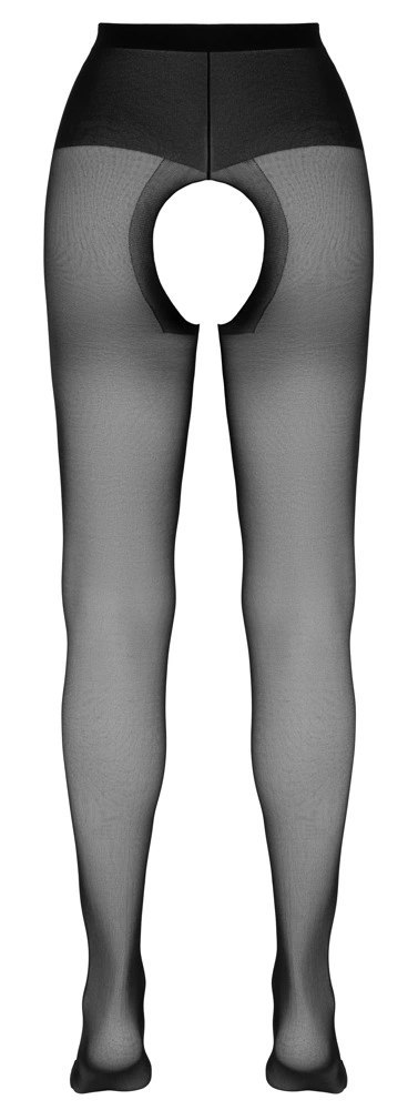 Cottelli LEGWEAR - Czarne Rajstopy Z Otwartym Kroczem 1