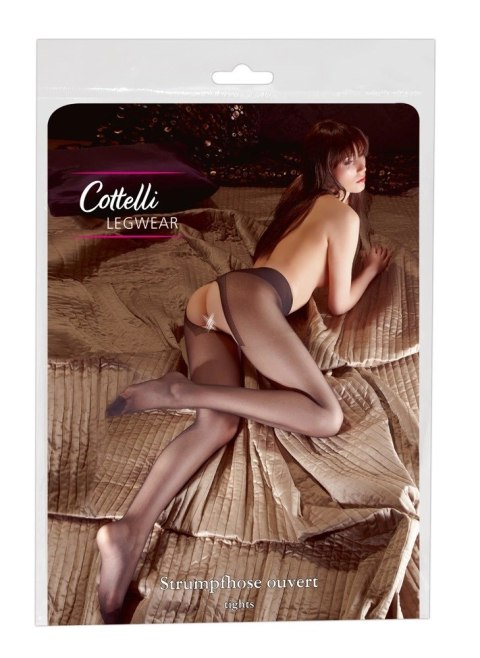 Cottelli LEGWEAR - Czarne Rajstopy Z Otwartym Kroczem 2