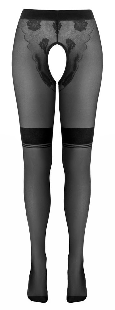 Cottelli LEGWEAR - Eleganckie Rajstopy W Stylu Retro Bez Krocza 2