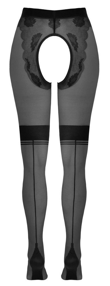 Cottelli LEGWEAR - Eleganckie Rajstopy W Stylu Retro Bez Krocza 4