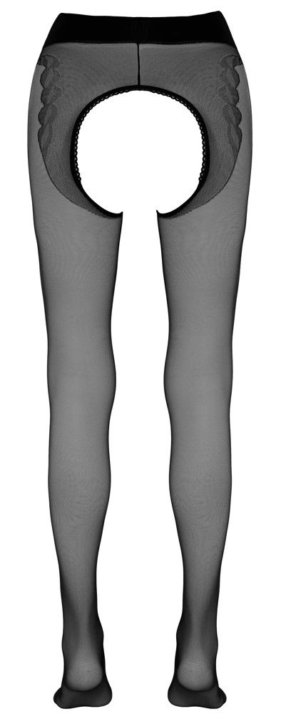 Cottelli LEGWEAR - Jedwabiste Rajstopy Z Otwartym Kroczem 3