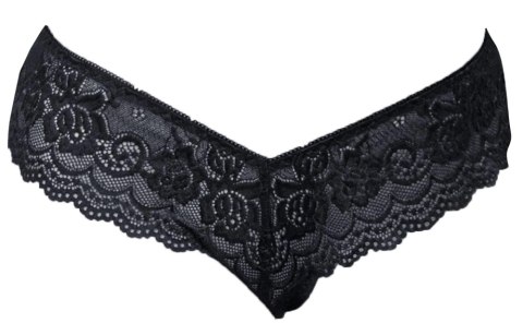 Cottelli LINGERIE - Wysokie Stringi Z Delikatnej Elastycznej Koronki L