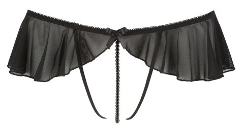 Cottelli LINGERIE - Zmysłowe Stringi Z Falbankami I Perełkami W Kroczu XL