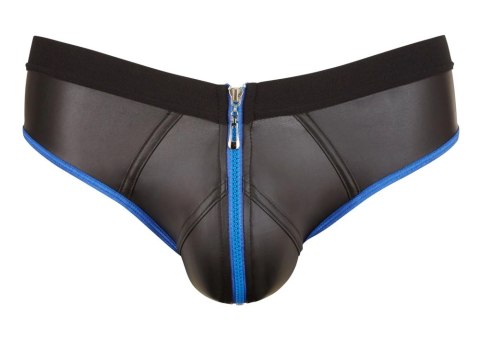 Svenjoyment - Seksowne Jockstrap Otwarte Z Tyłu I Zamkiem Na Penisa Czarno/Niebieskie L