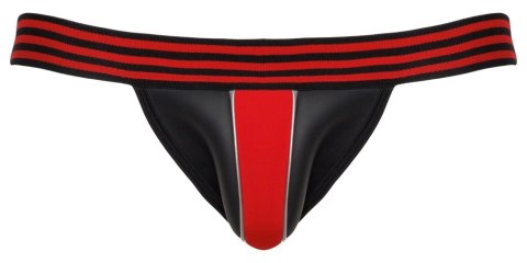 Svenjoyment - Męskie Jockstrap Z Elastycznym Paseczkiem Czarno/Czerwone 2XL