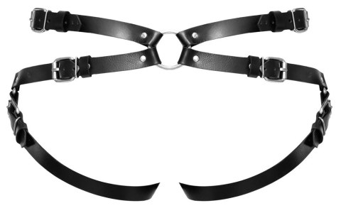 ZADO - Regulowana Uprząż Strap-On Skórzana Czarna L/XL