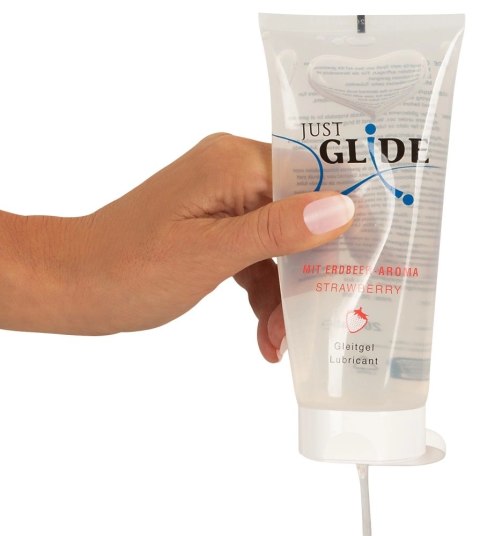 Just Glide - Nawilżający Lubrykant Na Bazie Wody Truskawkowy 200 ml