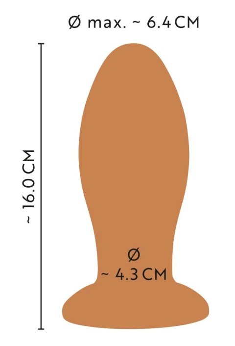 ANOS - Miękka Wtyczka Analna Z Przyssawką 16 CM Pomarańczowa