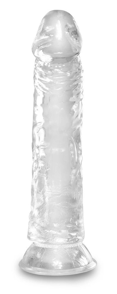 King Cock Clear - Realistyczne Dildo Z Przyssawką Przezroczyste 20 CM