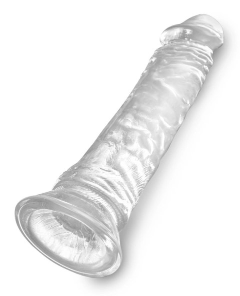 King Cock Clear - Realistyczne Dildo Z Przyssawką Przezroczyste 20 CM